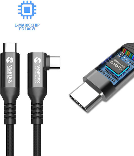 Vortexvr USB Typ-C Kabel 3m 10 Gbps Power Delivery 100W Schnelles Laden Meta Quest Link Oculus Link