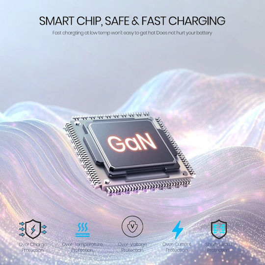Lito Φορτιστής GaN με Θύρα USB-C και Καλώδιο USB-C - USB-C 30W Power Delivery Μαύρος (LC17)
