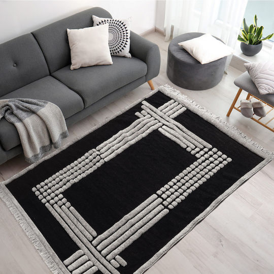 Wohnzimmer Teppich Modern Rechteckig mit Fransen