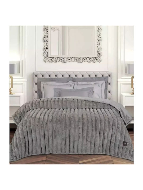 Greenwich Polo Club 3831 Furry Blanket Super Double 220x240cm Taupe