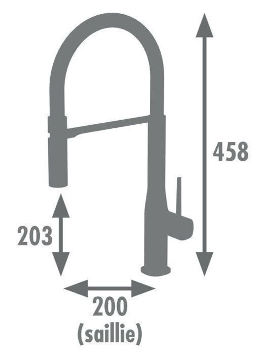 Rousseau Küchenarmatur Zähler Bronze