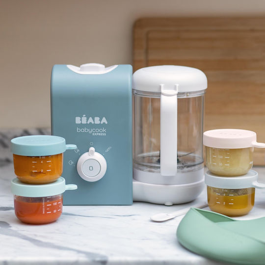 Beaba Babycook Express Baby Food Steamer with Blender 1.25lt Baltic Blue