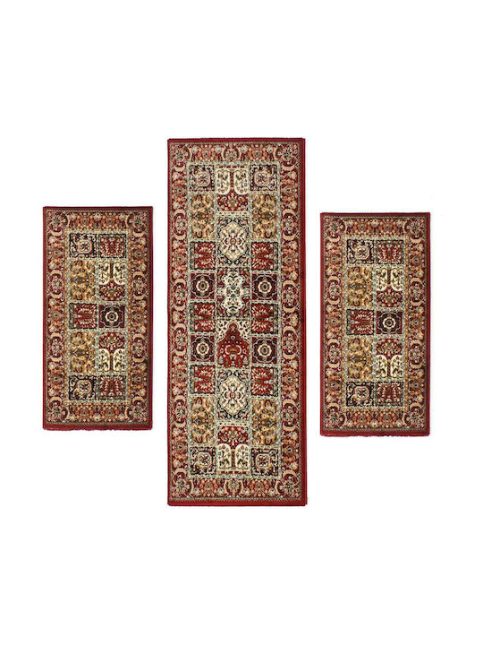 Balsan Σετ Μοντέρνα Χαλιά Κρεβατοκάμαρας Focus Classic Red 12223 3τμχ