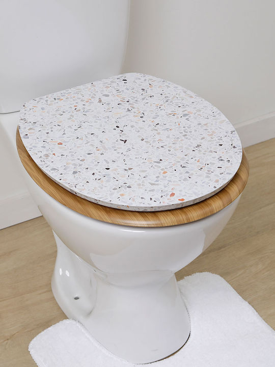 Eurocasa Toilettenbrille Hölzernes 47x37.5cm Mehrfarbig