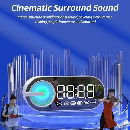 Ceas De Masă Digital Led Din Plastic Cu Ceas Deșteptător Și Radio Negru FOX385135