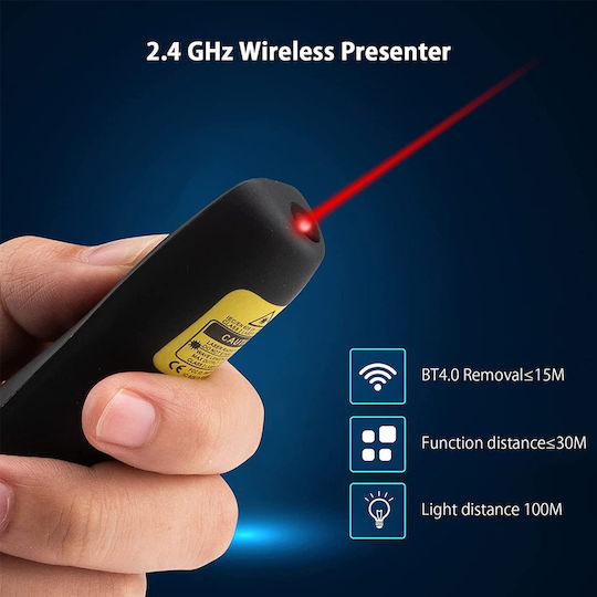 Kkmol Wireless Usb 2.4ghz Laser Prezentator Telecomandă Wireless Pentru Prezentări Cu Laser Ppt Windows Xp 7 8 10 Mac Os Linux