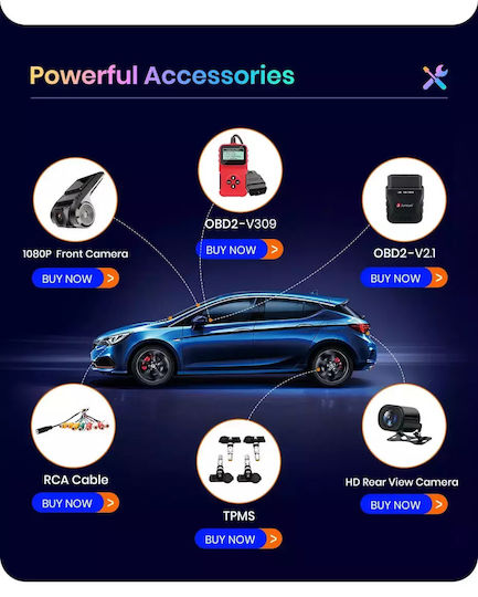 Ηχοσύστημα Αυτοκινήτου για Toyota Yaris 1999-2005 (Bluetooth/USB/WiFi/GPS/Apple-Carplay/Android-Auto) με Οθόνη Αφής 9"