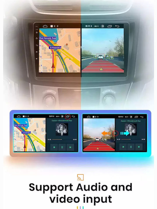 Car Audio System for Toyota RAV 4 2006-2012 (Bluetooth/USB/WiFi/GPS/Apple-Carplay/Android-Auto) with Touch Screen 9"