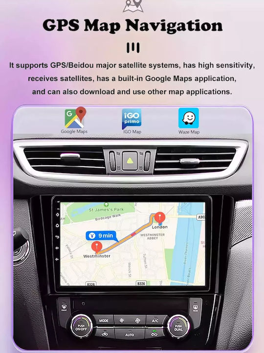 Car Audio System for Hyundai Getz 2002-2011 (Bluetooth/USB/WiFi/GPS/Apple-Carplay/Android-Auto) with Touch Screen 9"