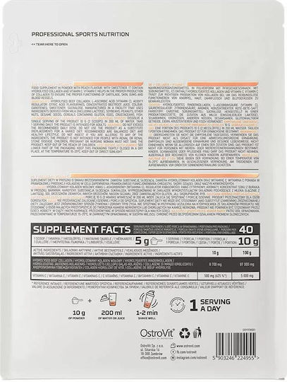 OstroVit True Taste Collagen + Vitamin C mit Vitamin C 400gr Pfirsich