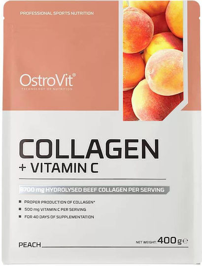 OstroVit True Taste Collagen + Vitamin C mit Vitamin C 400gr Pfirsich