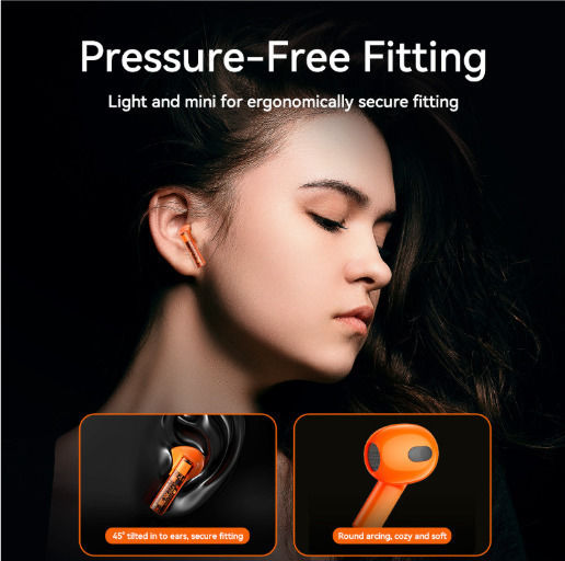 Remax Cozybuds 6C Bluetooth-Freisprecheinrichtung Kopfhörer mit Ladeetui Orange
