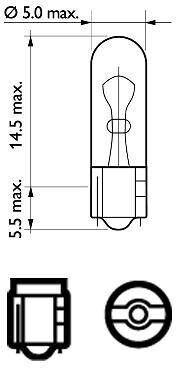 Philips Lamps Car & Motorcycle Vision W1.2W 12V 1.2W 1pcs