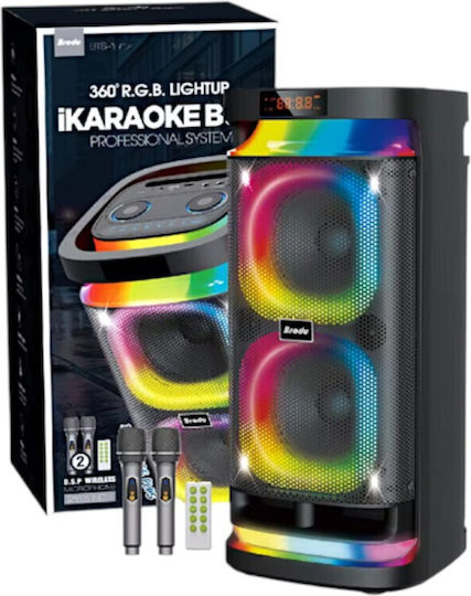 Karaoke Speaker with Wireless Microphones and Lighting Effects BTS-1990 719909 Black