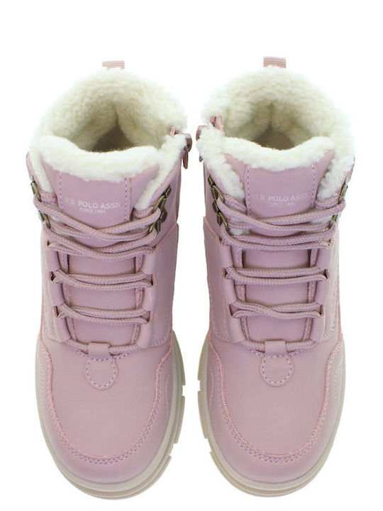 Kids Boots with Zipper Pink