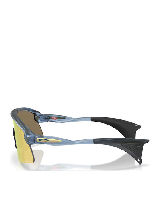 Oakley Prizm Men's Sunglasses with Gray Plastic Frame and Yellow Mirror Lens