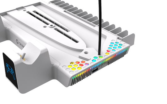 Oniverse Stație de încărcare pentru 2 controllere PS5 cu iluminare LED Alb