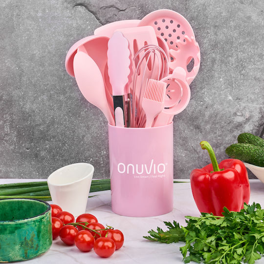 Σετ Kochutensilien mit Ständer 15Stück Rosa