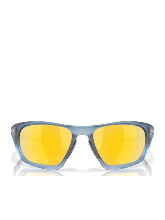 Oakley Lateralis Мъжки Слънчеви Очила със Син Пластмасов Рамка и Жълт Поляризирани Огледален Стъкла OO9431-15