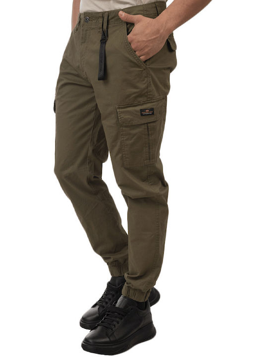 Ανδρικό Παντελόνι Cargo Ελαστικό Khaki