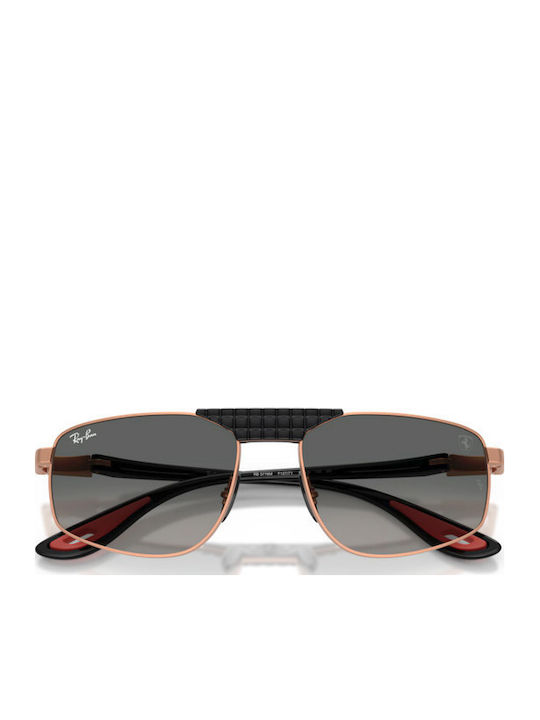 Ray Ban Unisex Sunglasses With Rose Gold Metallic Frame And Grey Gradient Lens RB3776M F12771