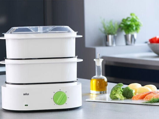 Braun Tribute Collection Food Steamer with 2 Steaming Decks 6.2lt