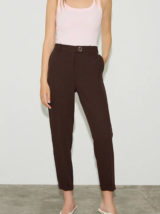 Damen Stoff Hose Chocolate