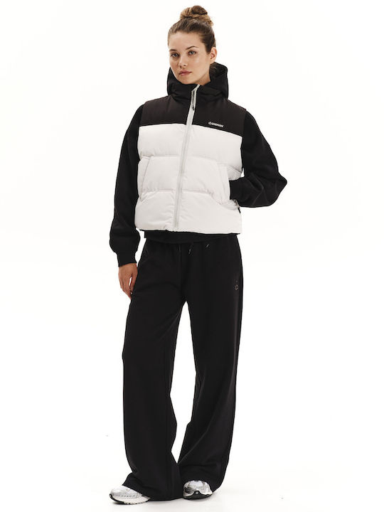 Women's Puffer Jacket Waterproof for Winter Clay Grey/black