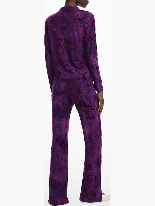 Μακρυμάνικο Γυναικείο Πουκάμισο Purple
