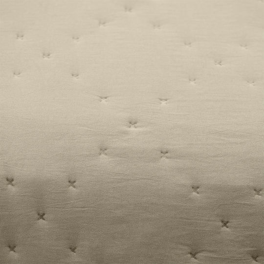 Lino Home Lipe Coverlet Single Microfiber Beige 160x220cm