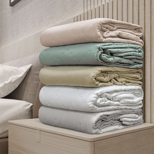 Lino Home Lipe Coverlet Single Microfiber Beige 160x220cm