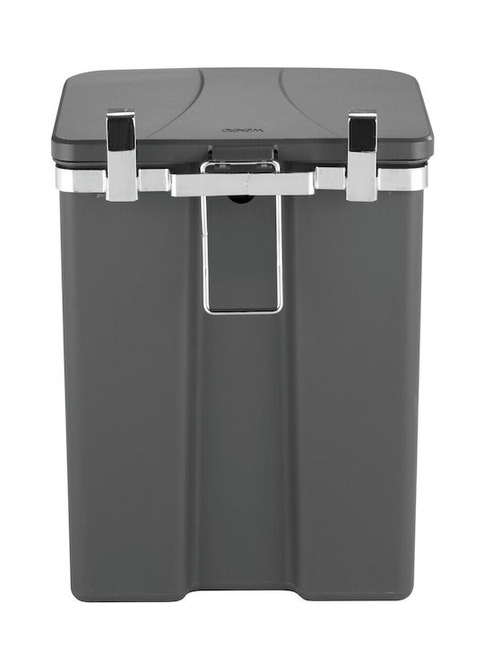 Wenko Metallic Bathroom Basket 12lt Gray