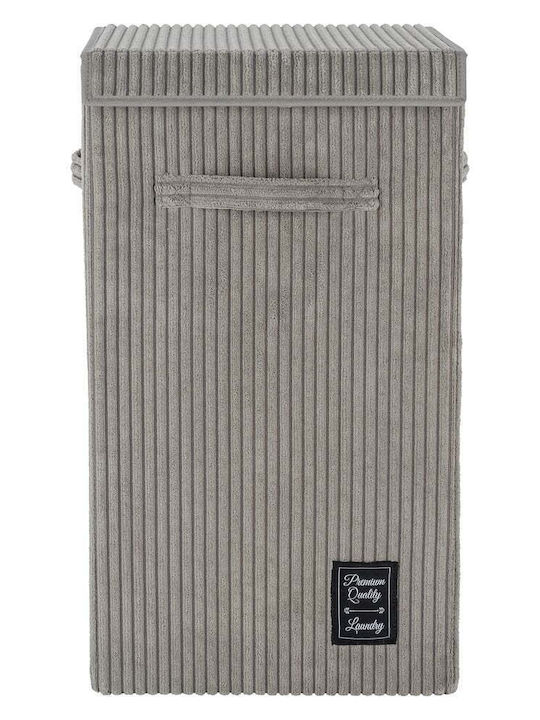 Wenko Stoff Wäschekorb 63lt mit Deckel 33x58x58cm Grau
