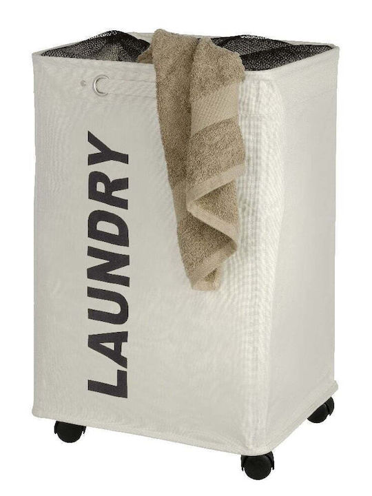 Wenko Laundry Basket Fabric 79L 33x40x60cm Beige