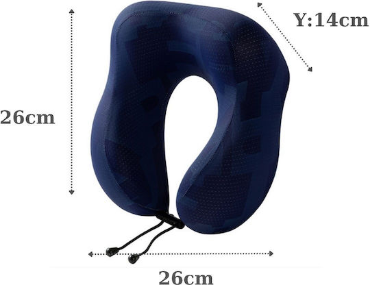 Uncle George Travel Pillow Memory Foam Blue
