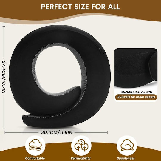Uncle George Memory Foam Travel Pillow Travel Set Pillow with Carrying Case Black