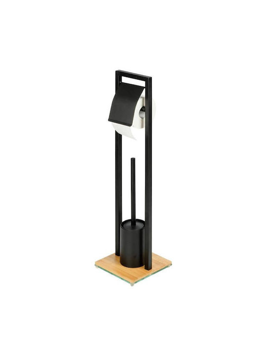 Wenko Paper Holder Bamboo Black