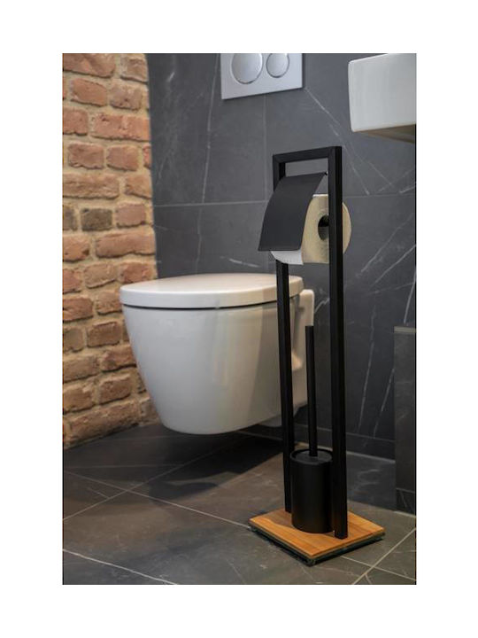 Wenko Paper Holder Bamboo Black