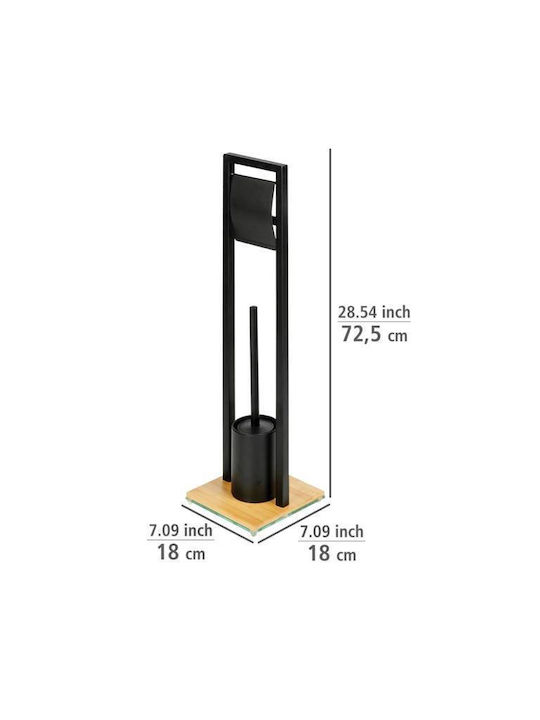 Wenko Paper Holder Bamboo Black