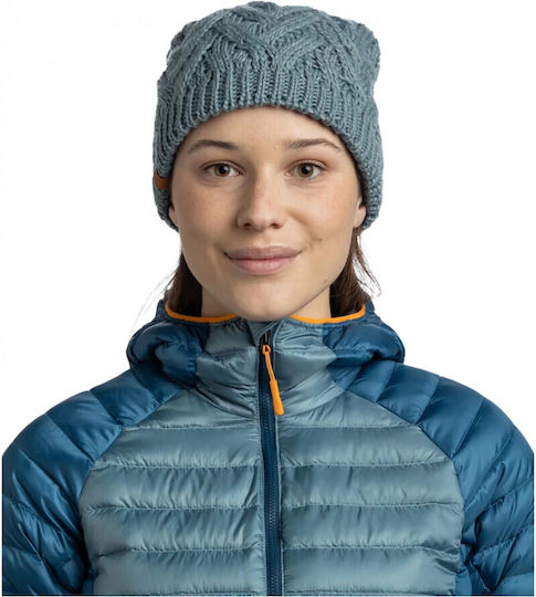 Caryn Beanie Fleece Beanie Knitted in Green color