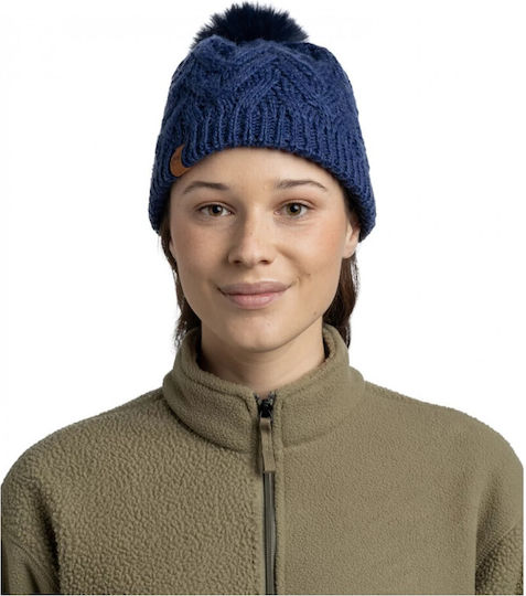 Caryn Beanie Γυναικείος Fleece Σκούφος Πλεκτός σε Navy Μπλε χρώμα