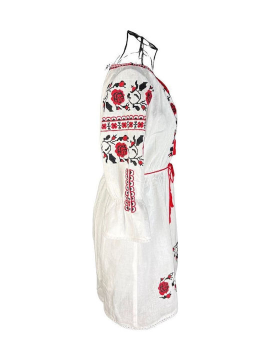 Girls' Dress Cpc White Red