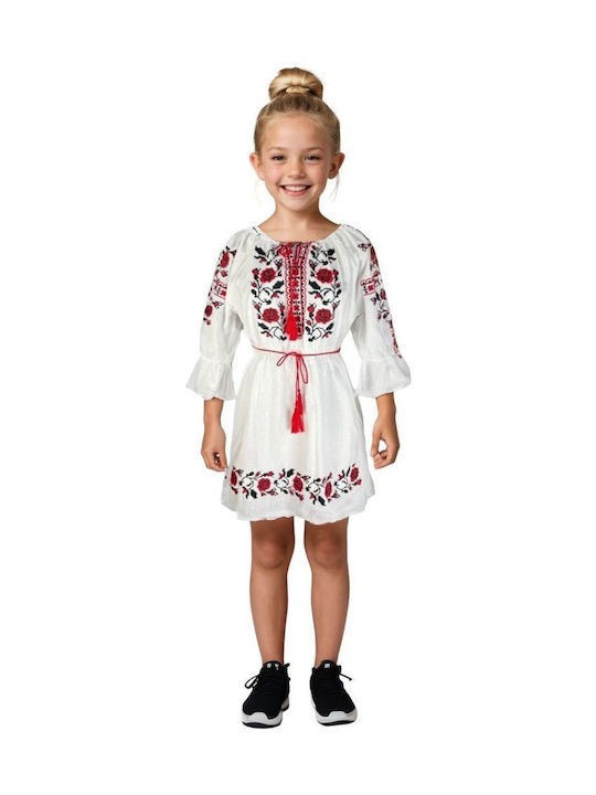 Mädchen Trachtenkleid Cpc Weiß Rot