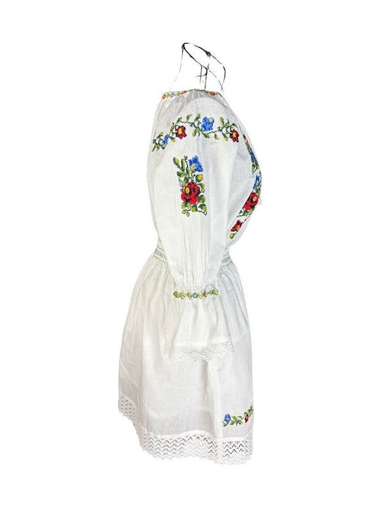 Girls Traditional Costume Dress Style CPC White Green