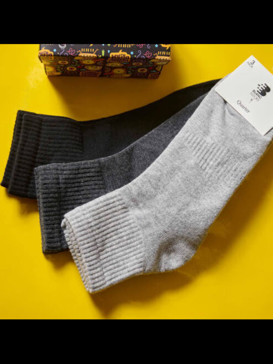 Vtex Socks Κάλτσες Γκρι-Ανθρακί-Μαύρο 3Pack