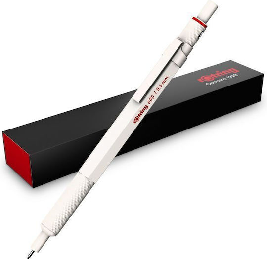 Rotring Μηχανικό Μολύβι 600 Pearl White Mechanical Pencil 0,5mm