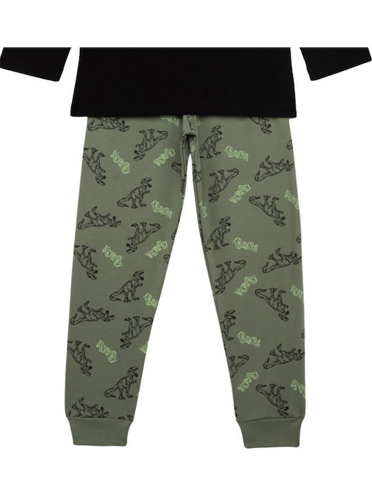 Minerva Kids Winter Pajama Black Roar Roar