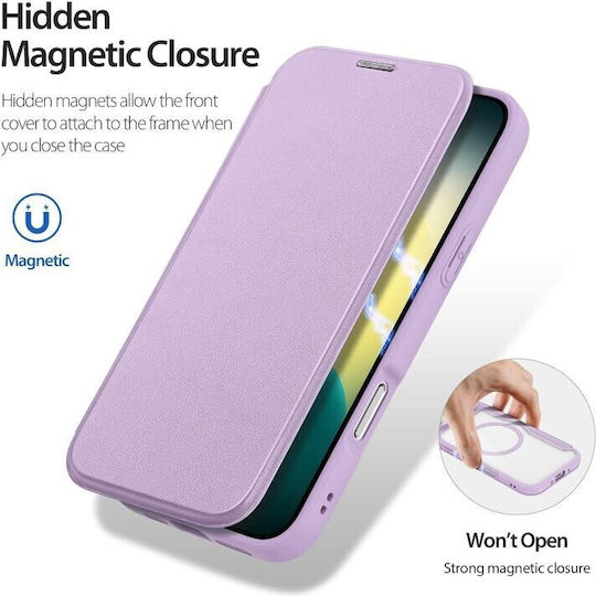 Dux Ducis Skin X Pro Series Книга Лилав (iPhone Air)