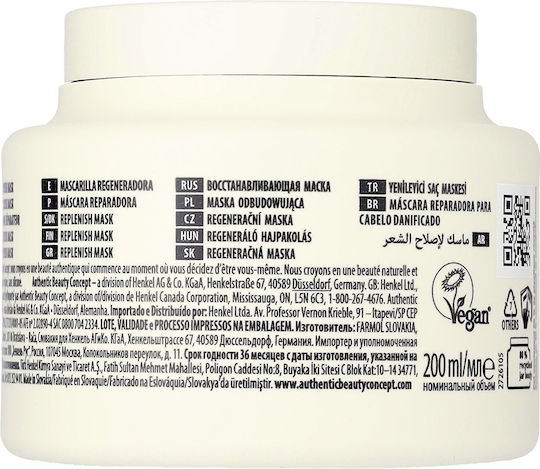 Authentic Beauty Concept Replenish Μάσκα Μαλλιών για Επανόρθωση 200ml