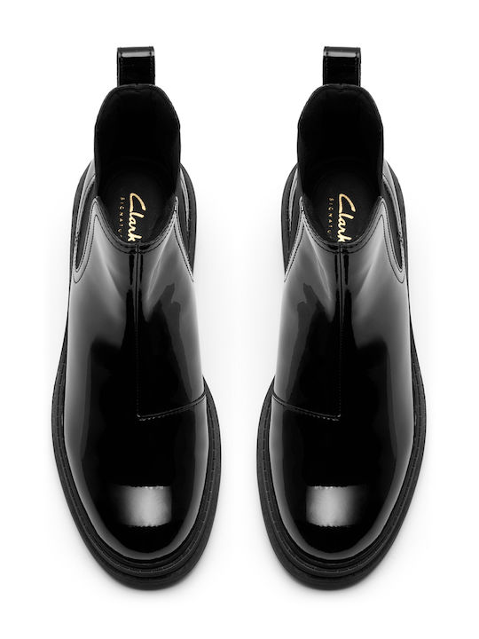 Lane Stiefeletten Damen aus Lackleder Schwarz